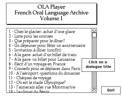 French player menu