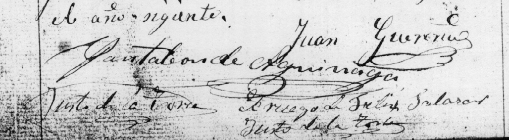 Firma de Bihotza como mayordomo de la Cofrada de Zapateros (1873)