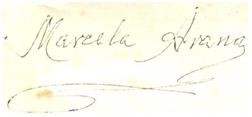 Firma autgrafa de Marcela Arana