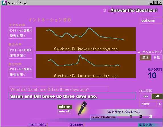 Representci�n de las curvas mel�dicas